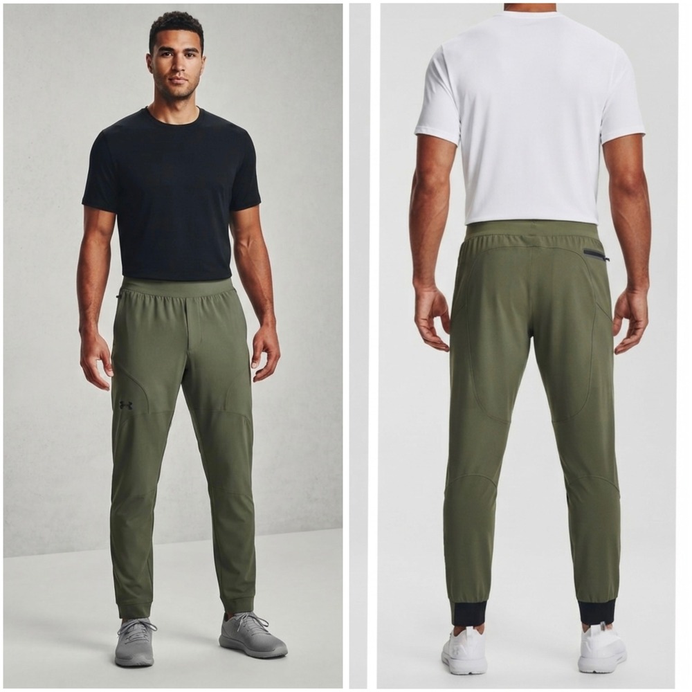 Under Armour Unstoppable Joggers Mens Large Green Fitted Tapered Training Pants